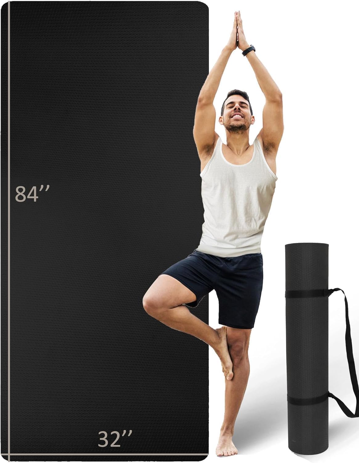 Thick Yoga Mat - Extra Long & Wide Thick Yoga