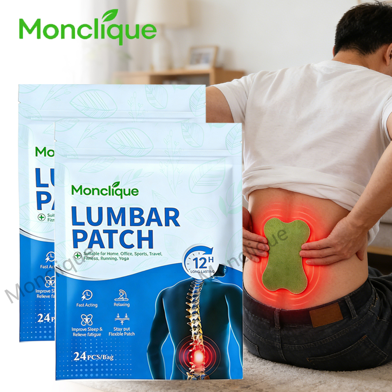Yoga Fitness Promotion - 24/48PCS Lumbar Patch Back Massage Patches