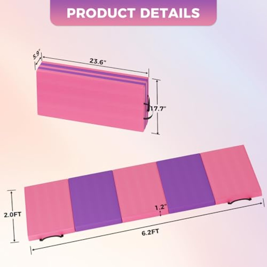 Folding Gymnastics Mat, Exerci - Thick Yoga Mat recension och pris