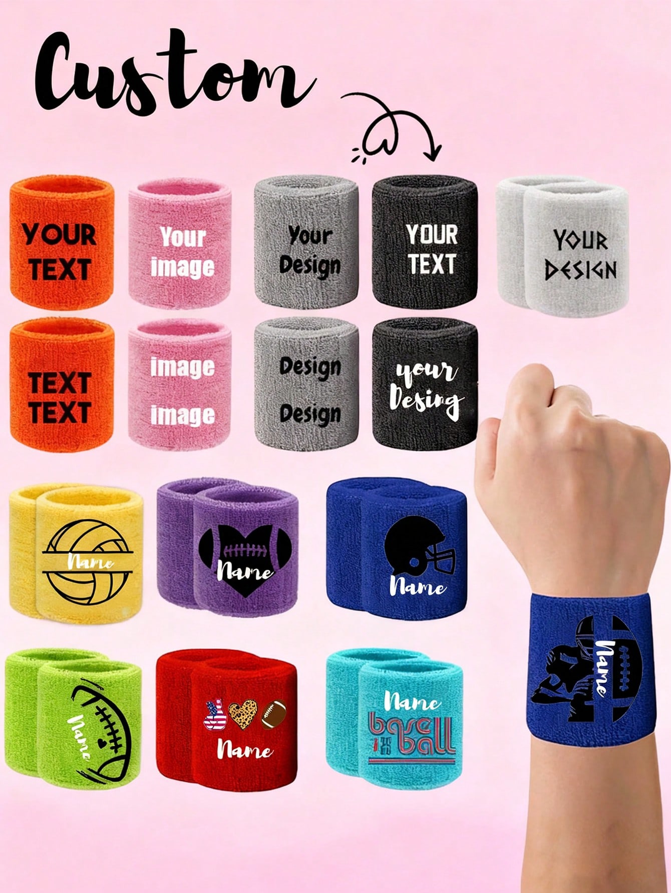 Customizable Sports Wristbands - Yoga Fitness Name recension och pris