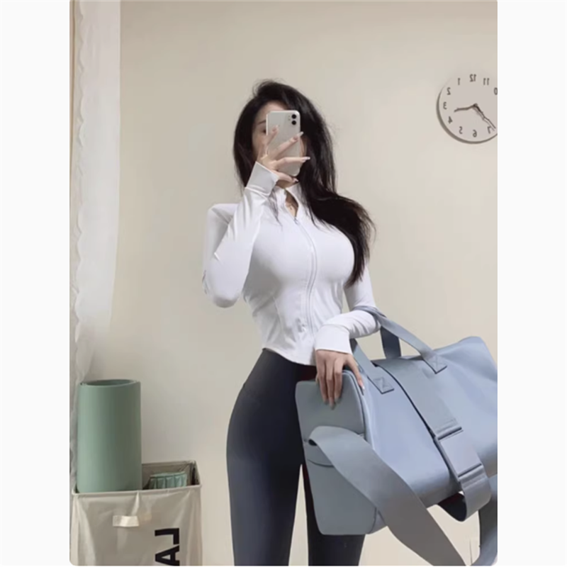 Slim Fit Long Sleeve Yoga Trai - Yoga Fitness Jacket recension och pris