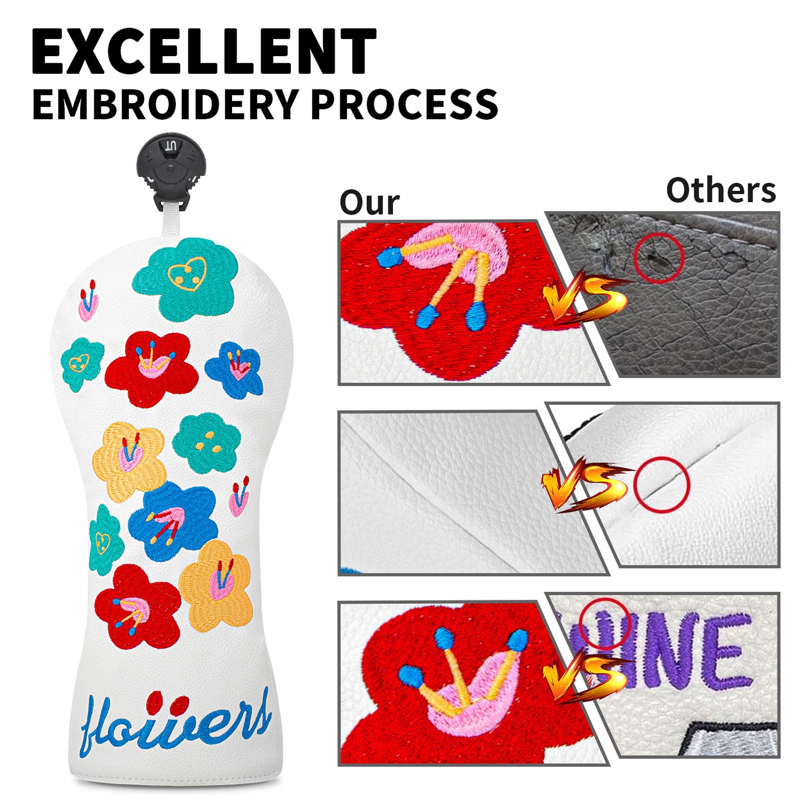 Flower Embroidery Water Resist - Resistance Bands recension och pris