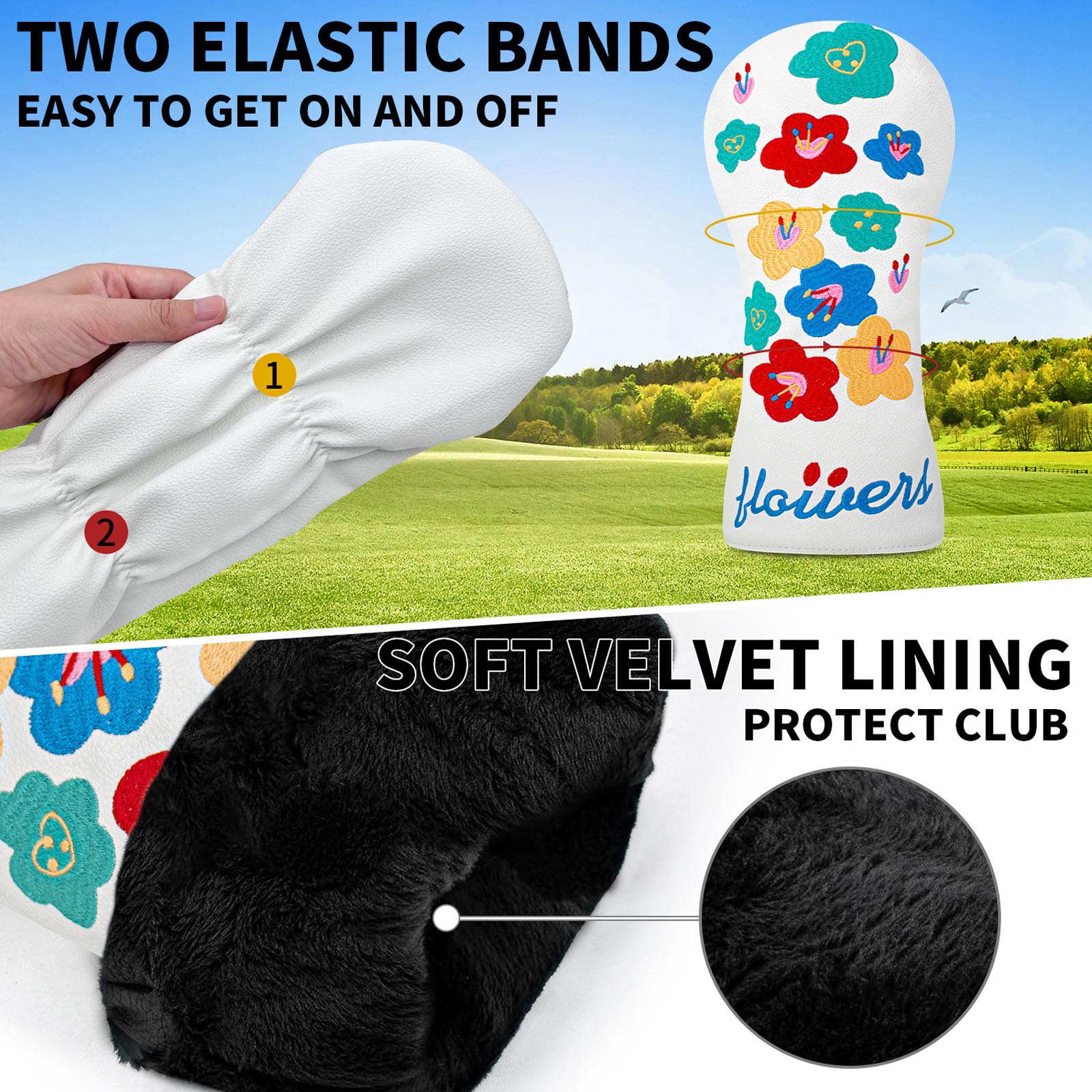 Flower Embroidery Water Resist - Resistance Bands recension och pris