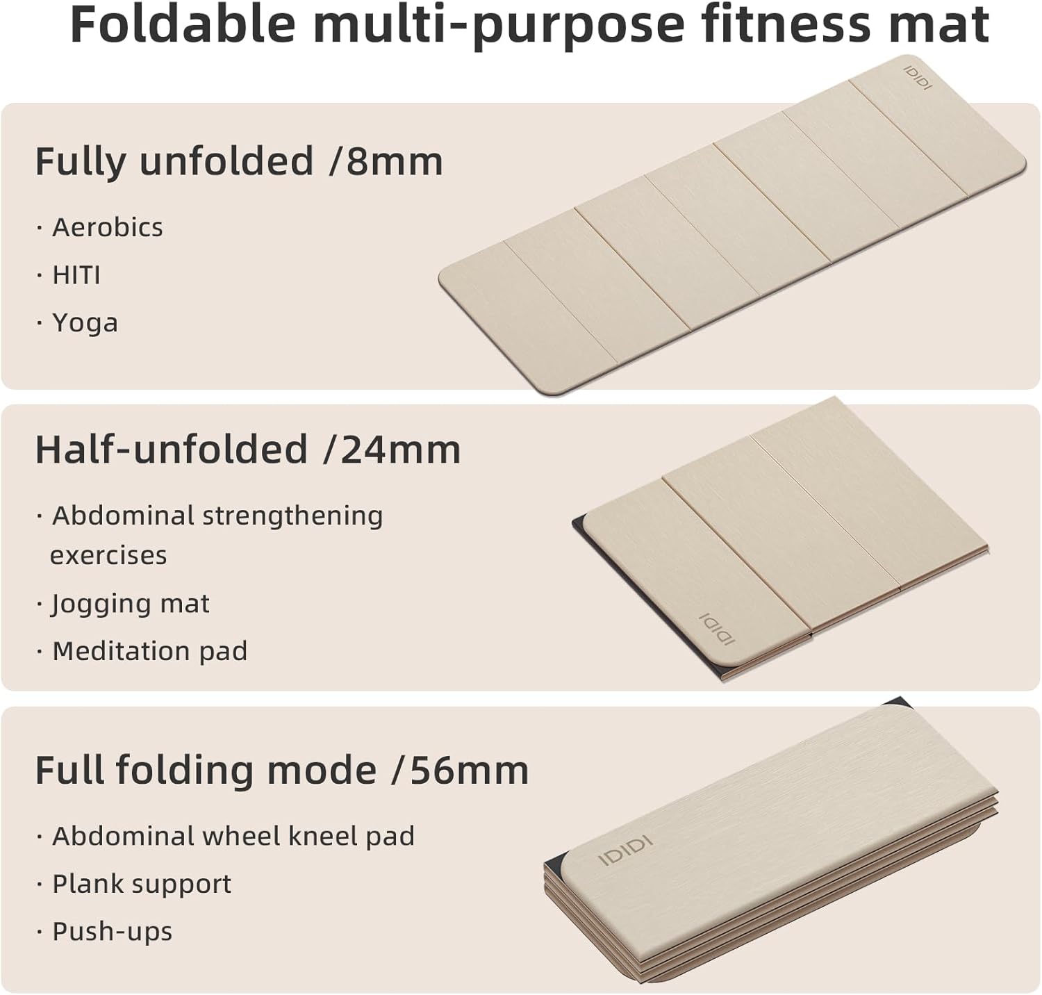 Foldable Yoga Mat Extra Thick  - Thick Yoga Mat recension och pris