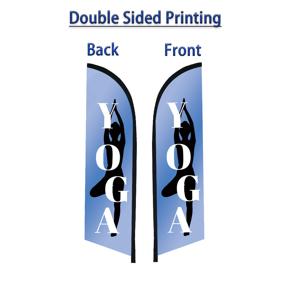 Yoga Flag Double Sided Feather - Yoga Fitness Promotion recension och pris