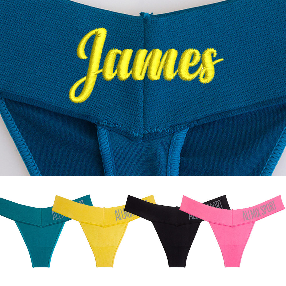 Custom Thong With Letter Name  - Yoga Fitness Name recension och pris