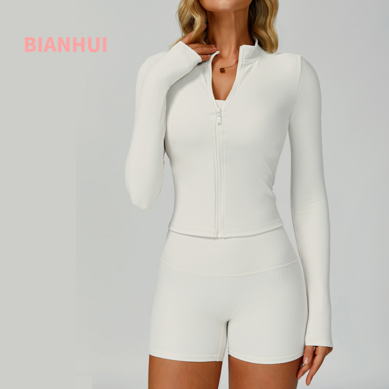 BIANHUI Threaded Stand Collar  - Yoga Fitness Jacket recension och pris