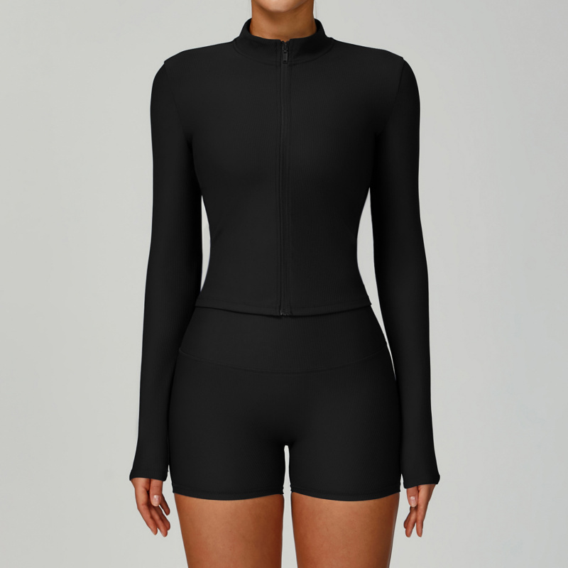 BIANHUI Threaded Stand Collar  - Yoga Fitness Jacket recension och pris