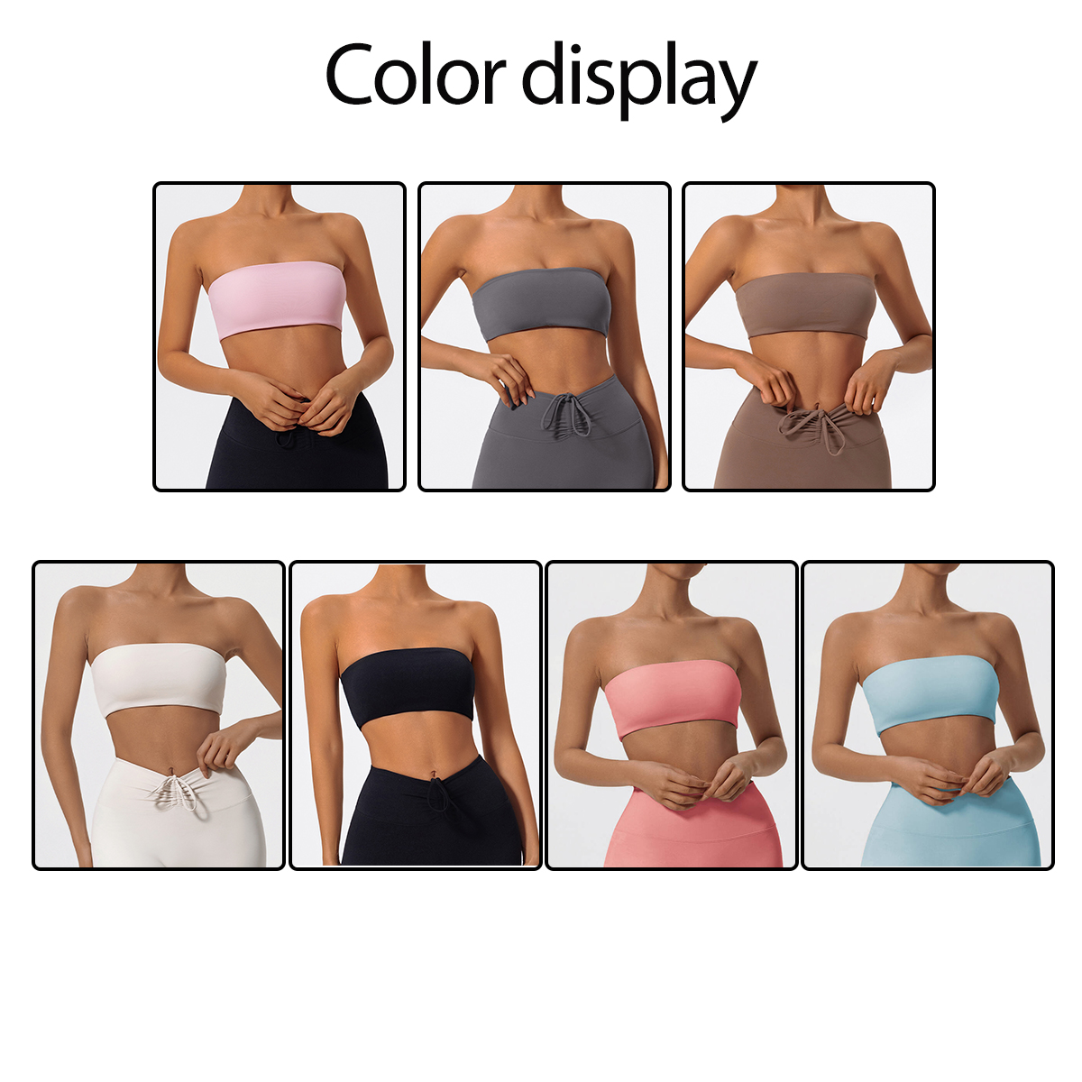 Strapless Sports Bra Gym Crop  - Yoga Fitness Youtube recension och pris