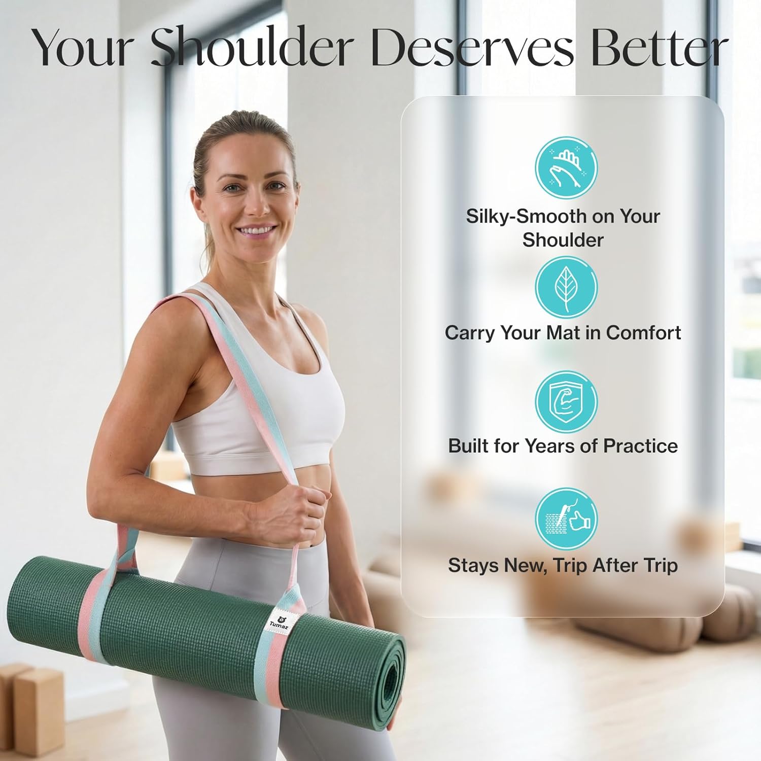Yoga Mat Strap, Extra Thick &  - Thick Yoga Mat recension och pris