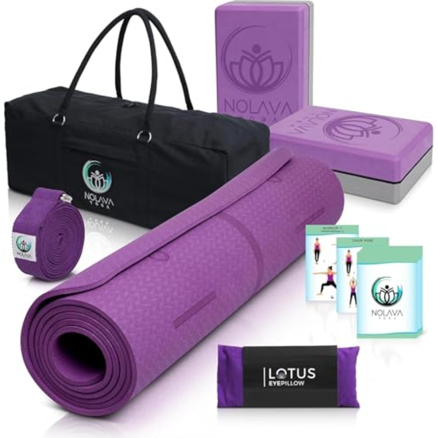 Nolava Pink TPE Yoga Mat with  - Thick Yoga Mat recension och pris