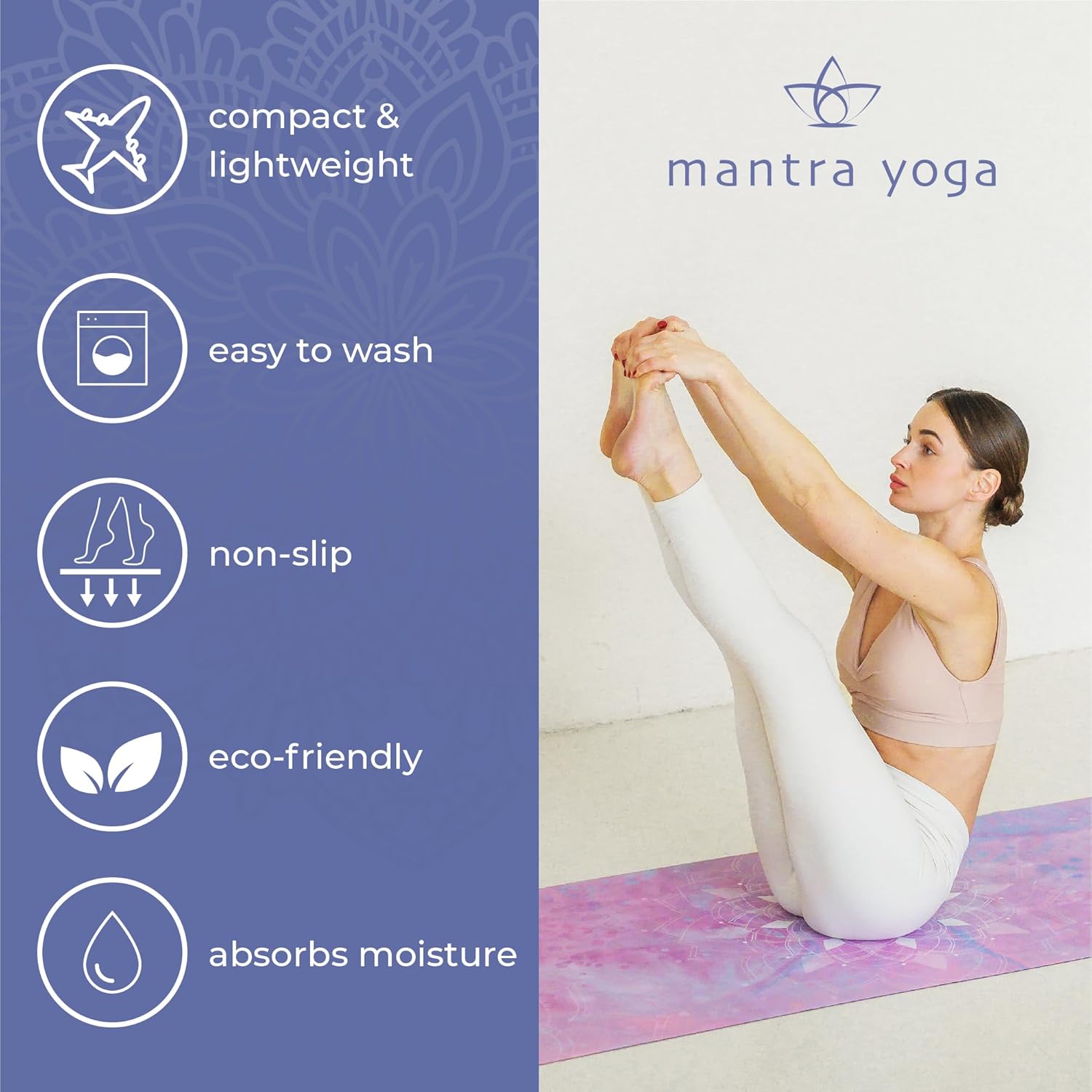 Foldable Travel Yoga Mat with  - Thick Yoga Mat recension och pris