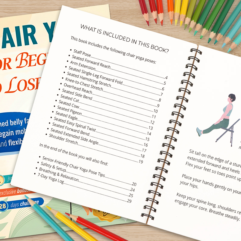Chair Yoga Exercise Notebook 3 - Yoga Fitness Journal recension och pris