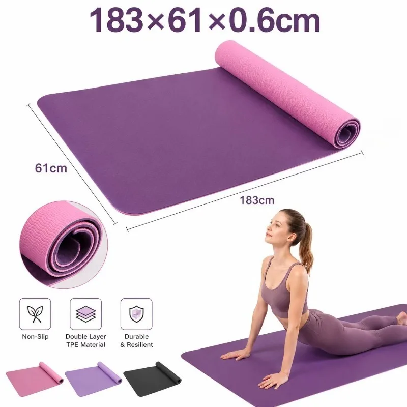 Yoga Mats Anti-slip Sport Fitn - Fitness Yoga Pilates recension och pris